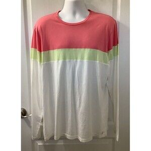 Marine Layer Shirt Mens L/XL Long Sleeve Tee Cotton Modal Soft Striped White
